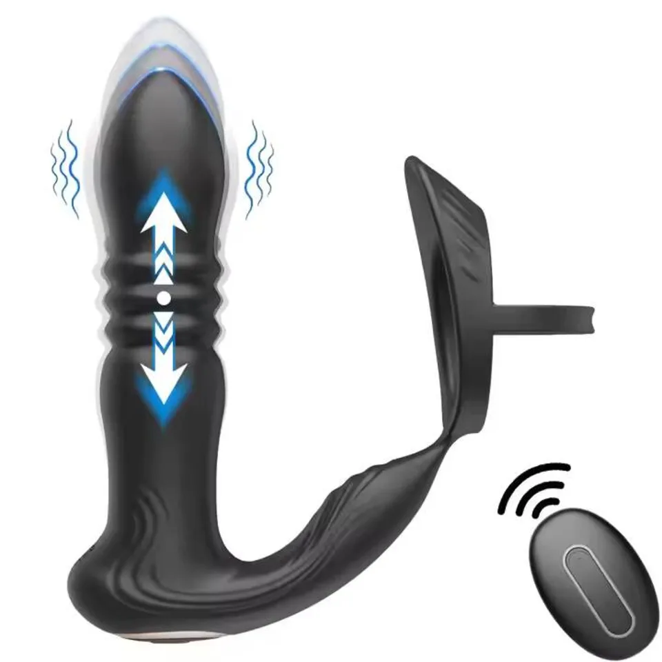 Кольцо на член, вибратор простаты, секс-игрушки для мужчин, беспроводной пульт дистанционного управления, массаж яичек, анальная пробка, кольцо для пениса, мужской мастурбатор