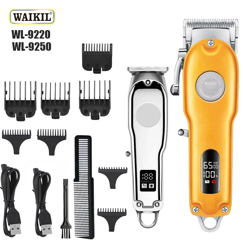 

WAIKIL Professional Men's Electric Hair clipper USB charge Cordless Barber many functional Oil Head Carving Machine Hair Trimmer