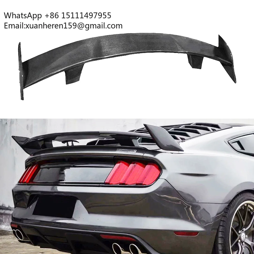 High Quality Carbon Fiber MP Style Ducktail Rear Trunk Spoiler Wing for Ford Mustang 2015-2022 Rear Wing