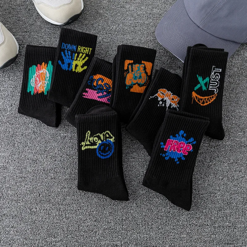 Four Seasons Children Fashion Boys and Girls New Comfortable Halloween Sports Style Mid-tube Socks