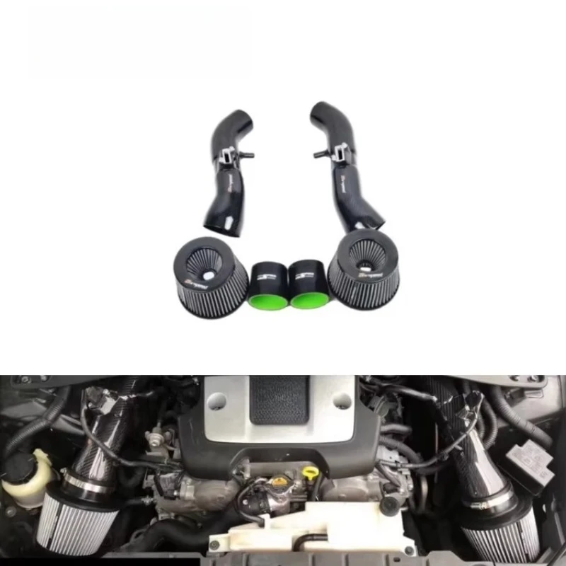 

Dry Carbon Fiber Cold Air Intake System Kits 3K Twill Carbon Weave Intake Pipe Air Filter Induction System for 370Z 3.7L