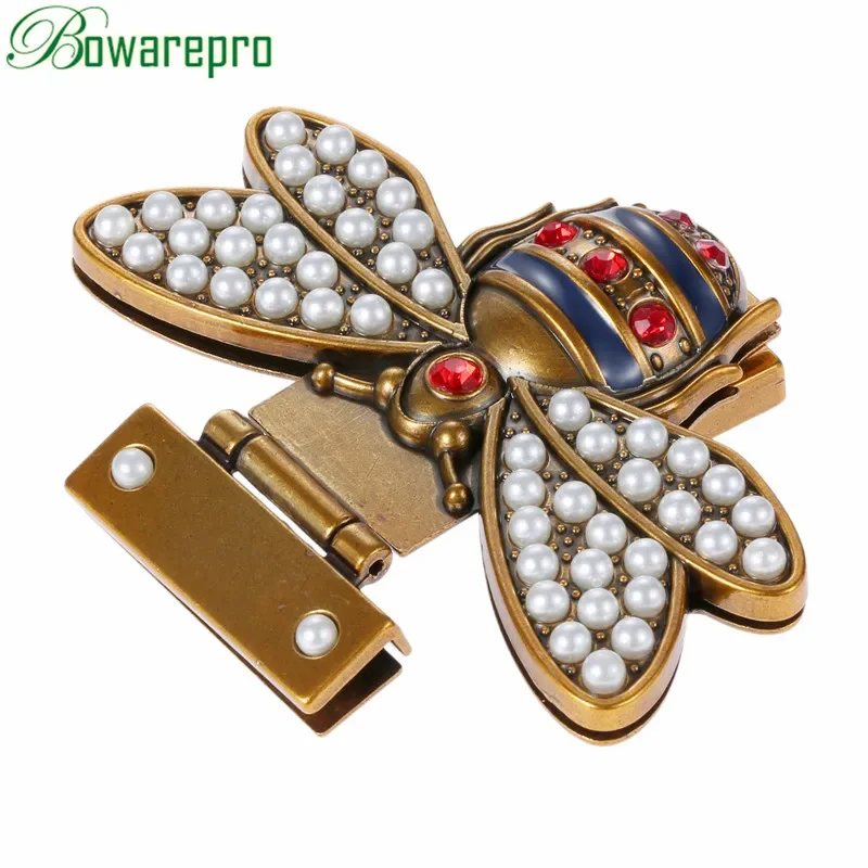bowarepro DIY Women Bee Clasp Turn Twist Lock For Handbag Bag Accessories Shoulder Bag Purse Gift Metal Lock for DIY Bag 81*70mm