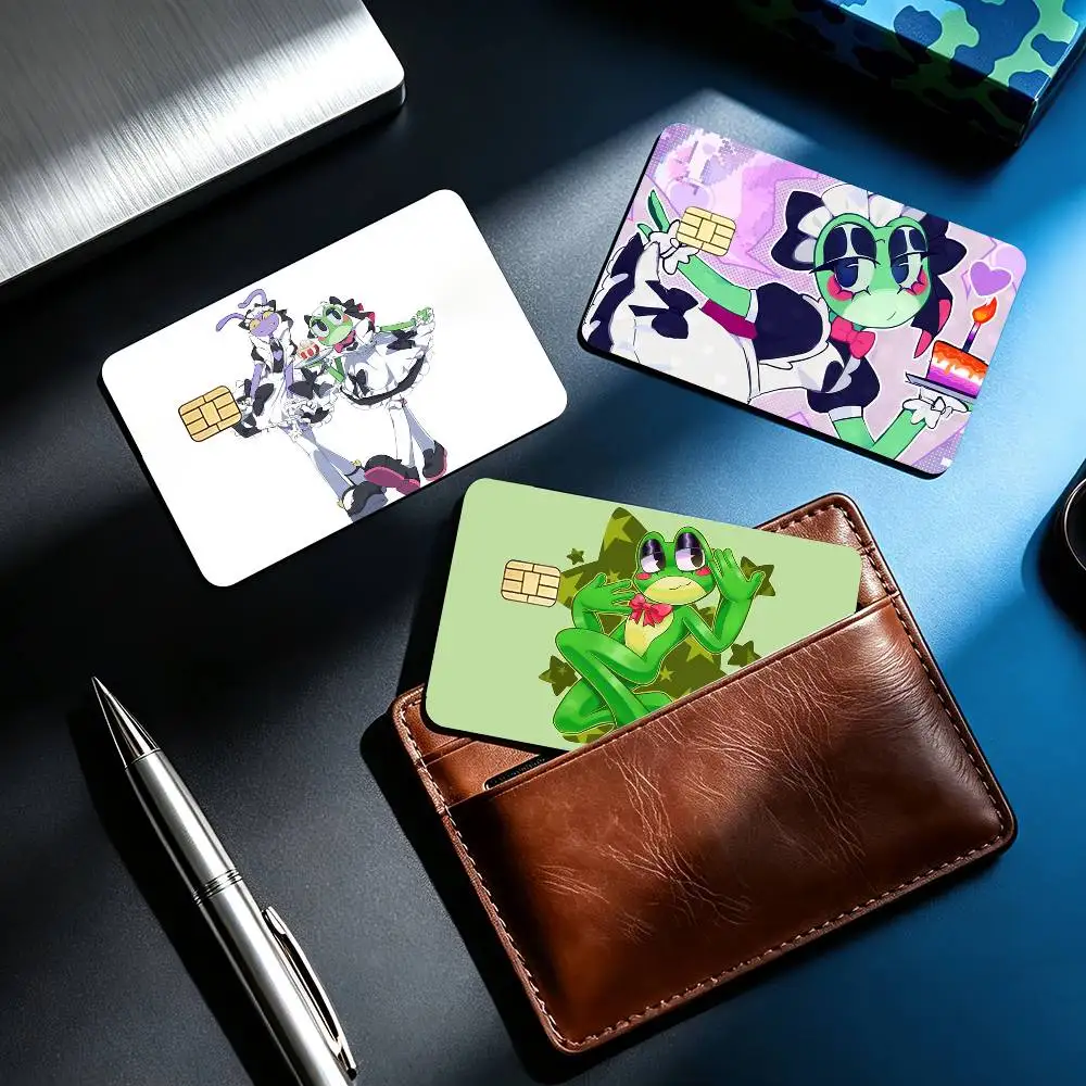 Cute TADC R-Ribbit 4pcs 1Set Card Stickers Small Waterproof Chip 4PCS Card Sticker Anti-Scratch