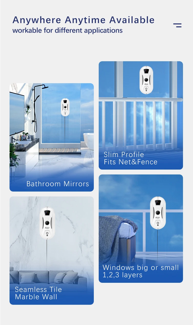 Fenster-Roboter-Staubsauger, automatisch arbeitend, elektrisch, mit Fernbedienung für den Haushalt – Detail 10