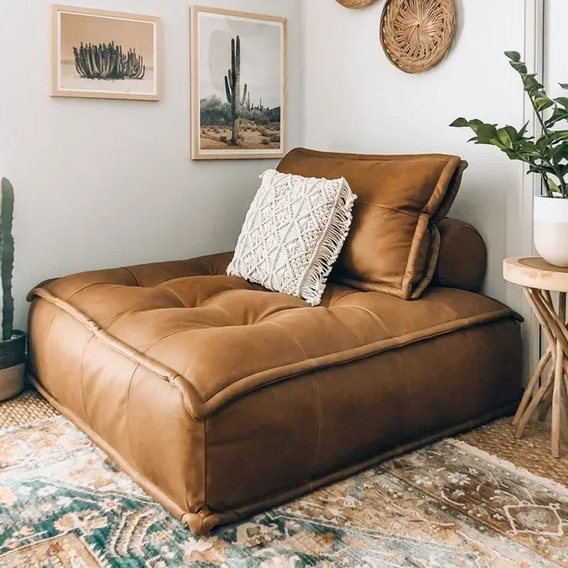 Italian tofu block lazy sofa tatami single double triple combination sofa
