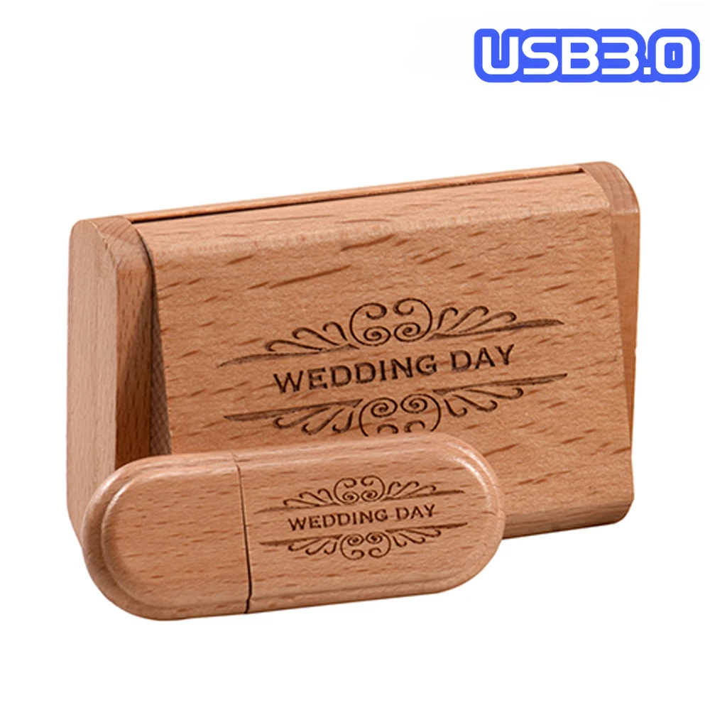 Imagem -02 - Maple Madeira Flash Drives Pen Drive de Madeira Memory Stick Logotipo Livre Disco u Presentes de Fotografia 16gb Usb 3.0 4gb gb 10 Pcs por Lote