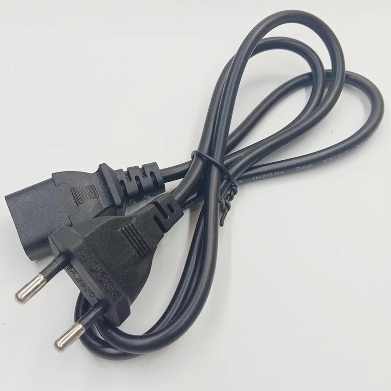 EU Euro Power Cord Plug IEC C13 Adapter Extension Cable For Dell Desktop PC Monitor HP Epson Printer LG TV Projector 1M