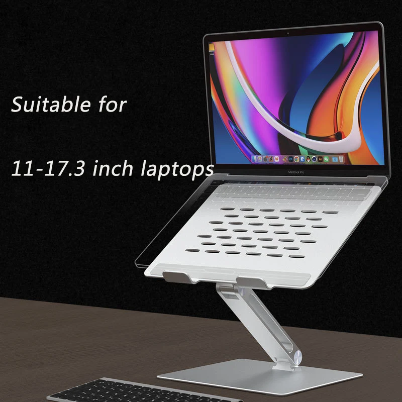 Notebook Cooler Laptop Cooling Pad Shelf Cradle Holder Stand Aluminum Foldable Adjustable Tablet Alloy Rotating Bracket Fold