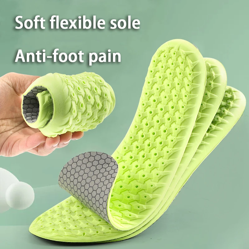 Elastische Sohlen, Plantarfasziitis-Entlastungs-Einlegesohlen, stoßdämpfende Sport-Einlegesohle für Männer und Frauen, bequeme Einlegesohlen zur Unterstützung des Fußgewölbes