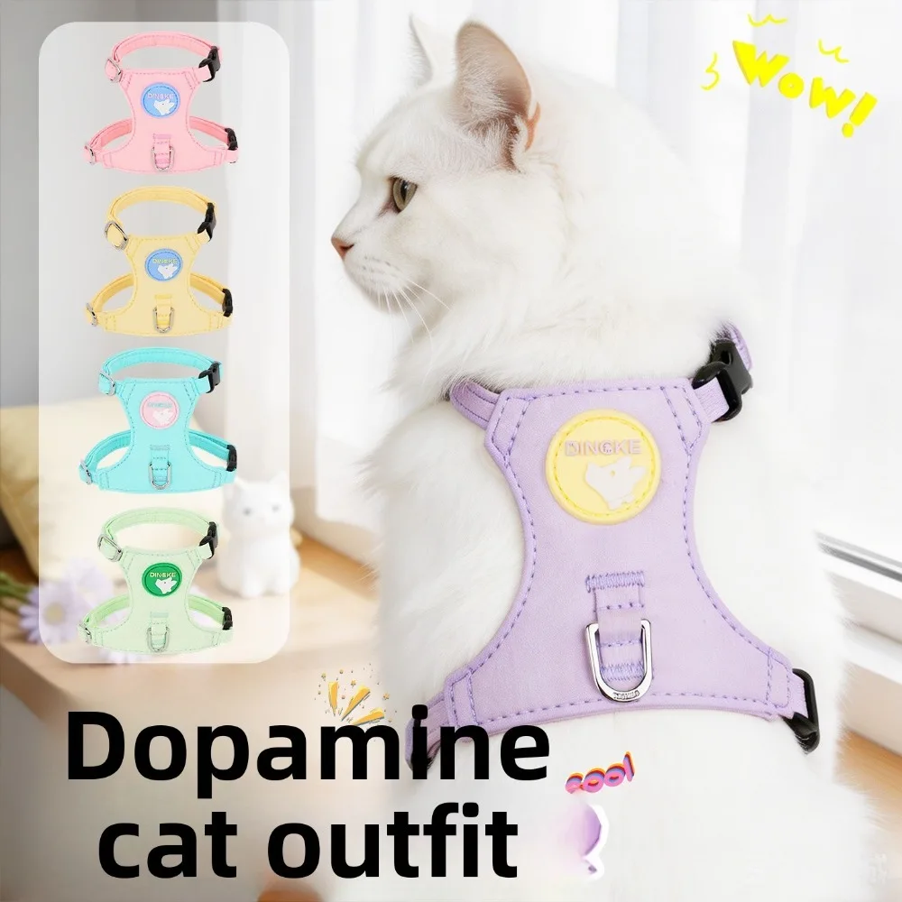 A Two-piece Set of Lightweight and Soft Material Cat Sling and Leash Outdoor Travel Equipment Designed for Kittens and Puppies