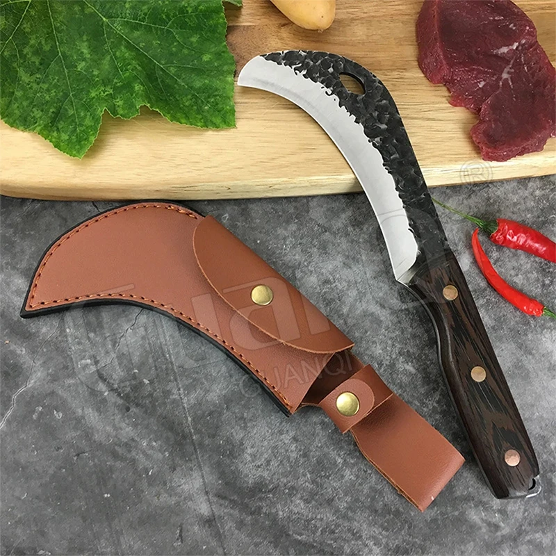 

Stainless Steel Cleaver Knife Handmade Forged Meat Fruit Knife Protable PocketCooking Knife Butcher Knife