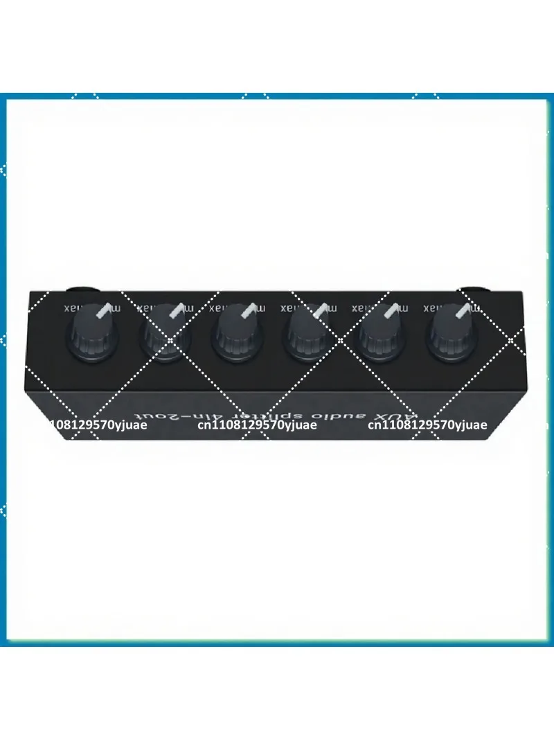 4 in 2 Out 3.5mm AUX Audio Switch Mixer Splitter Stereo High Fidelity with Op Amp Volume Adjustment