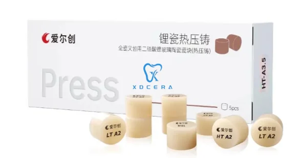 Upcera Lithium‑Silicate Pressable Ceramic Blocks, for Dental Crown & Inlay Restoration, High Translucency Aesthetic, Compatible