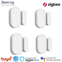 Tuya Zigbee 3.0 Smart Door Sensor Door Open Closed Detectors Security Protection Smart Life APP Control Via Alexa Google Home