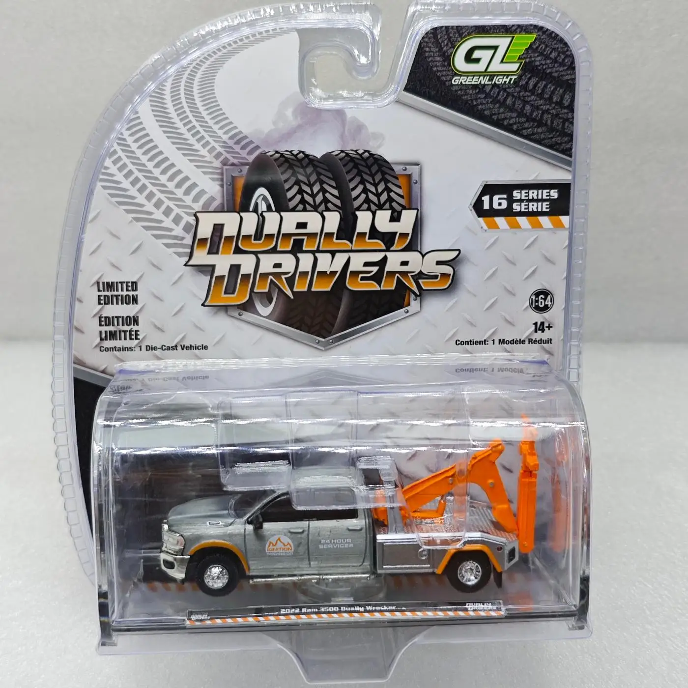 GreenLight 1:64 Serie Dual Drive 16 - 2022 Ram 3500 Dual Wrecker 46160-E Modelo de Coche de Aleación Fundida a Presión con Acabado en Barniz Coleccionable