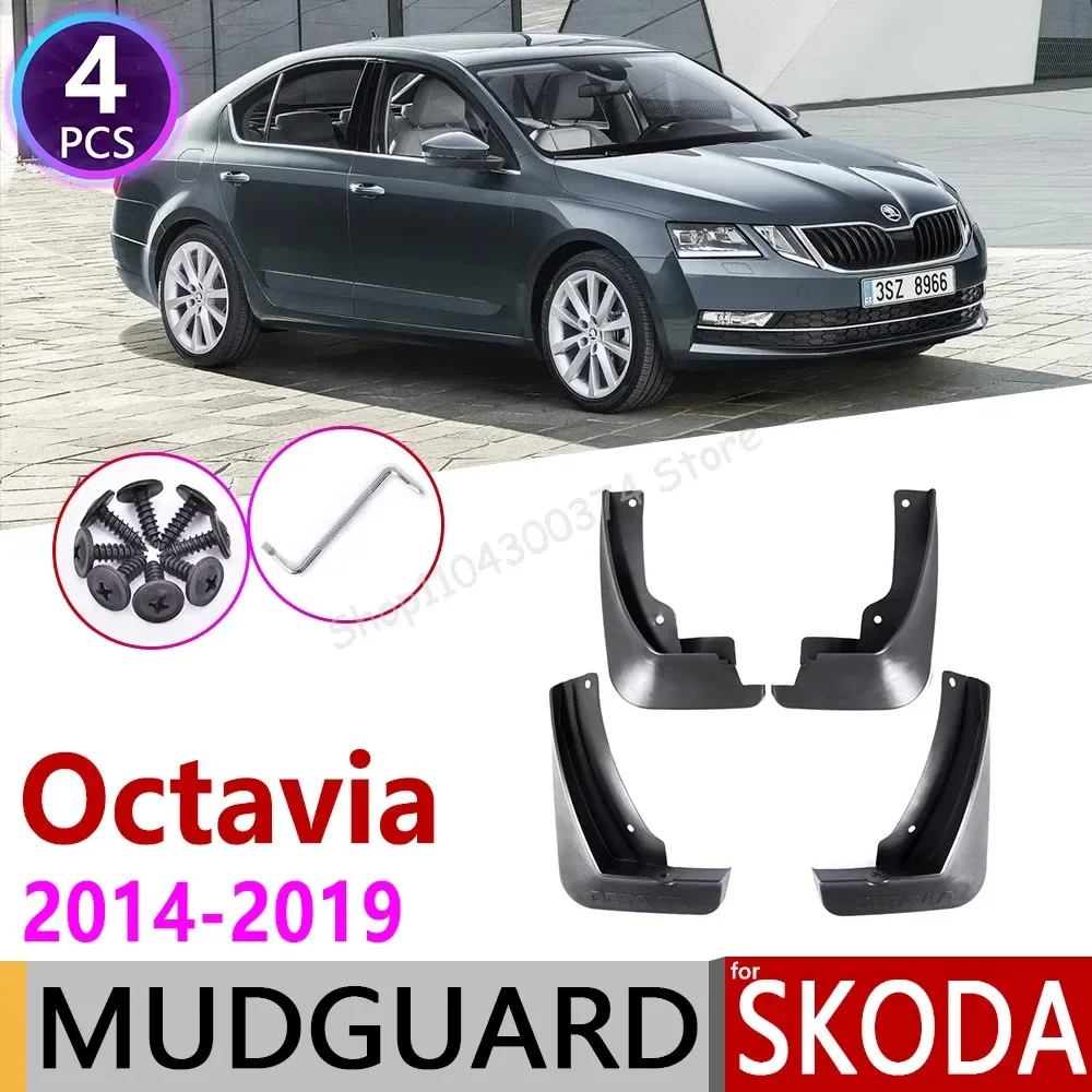 Mudflap for Skoda Octavia 3 Sedan MK3 A7 5E 2014~2019 Fender Mud Guard Splash Flaps Mudguard Accessories Mudguard 2015 2016 2017