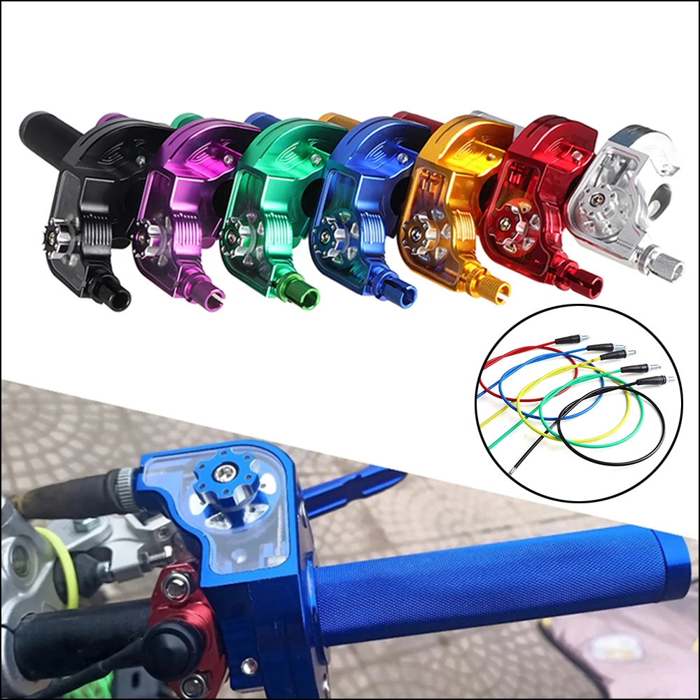 Motorcycle Universal 22mm CNC Accelerator Throttle Twist Grips Handlebars For Motocross Pit Dirt Bik Scooter Moped Modification