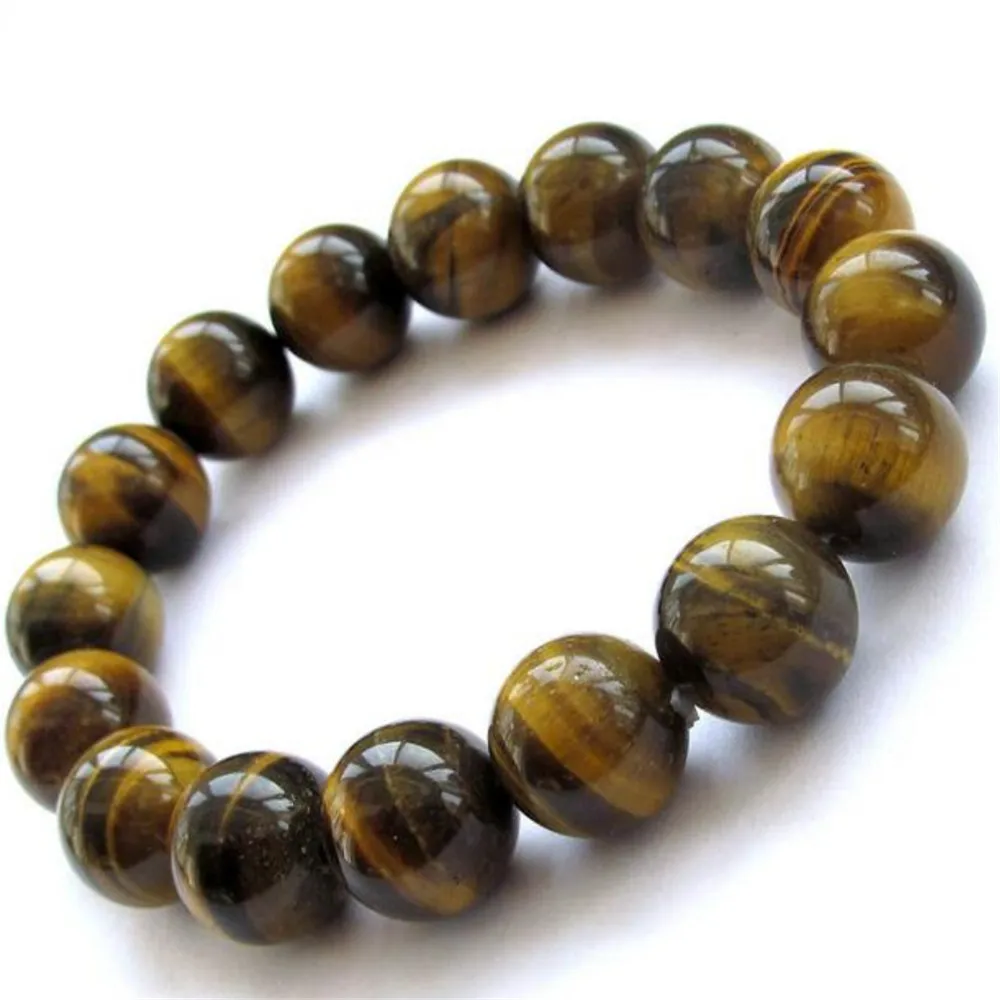 

10mm Tiger Eye Gemstone Prayer Beads Mala Bracelet Wear Jewelry Lovers Unisex Men Eco-Friendly Yoga