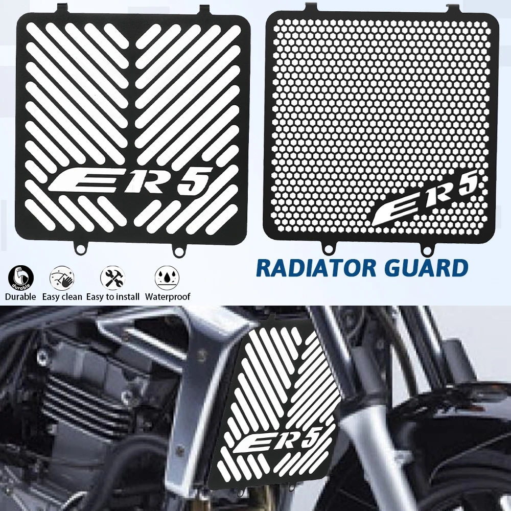 

ER5 For Kawasaki ER-5 Radiator Grille Guard Cover Protection Protector ER 5 Motorcycle 1997-2006 2005 2004 2003 2002 2001 2000