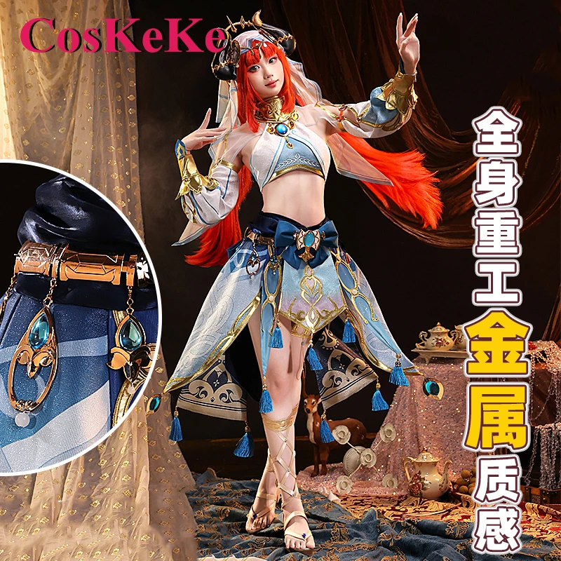 

CosKeKe Nilou Cosplay Anime Game Genshin Impact Costume Sweet Gorgeous Uniform Dress Women Halloween Party Role Play Clothing