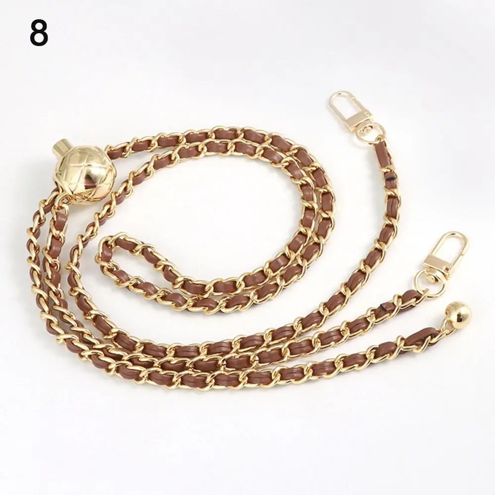 Small High-end Shoulder Strap Bag Chain Non-fading Chain Replacement Shoulder Strap Golden Balls Chain Adjustable Length Strap