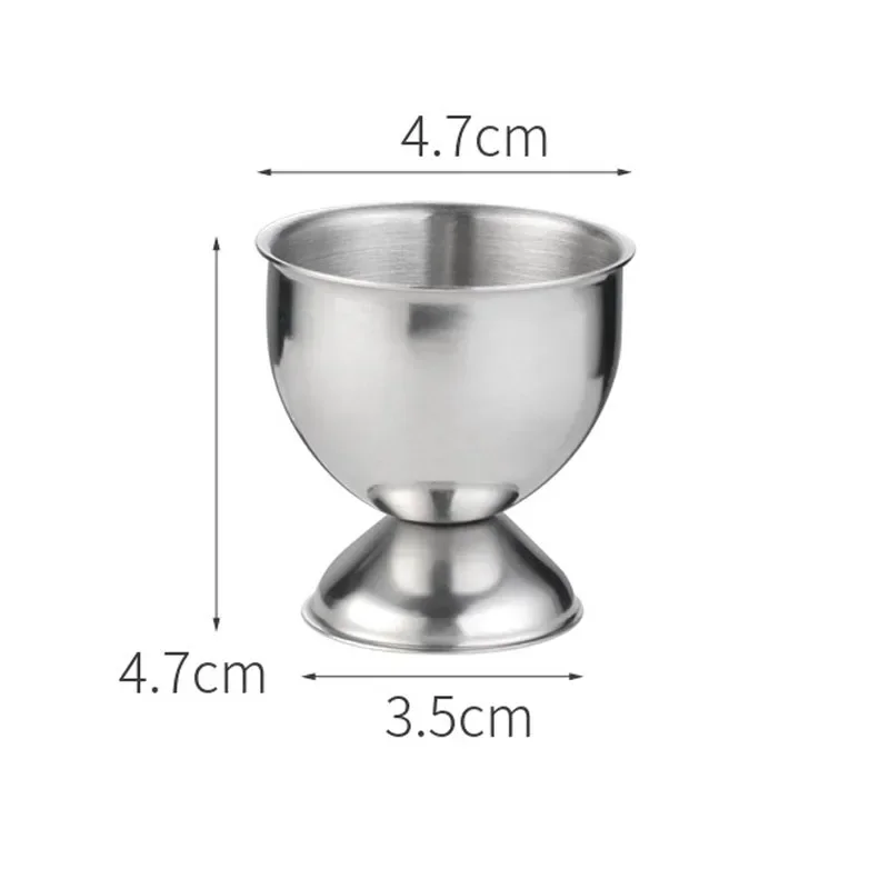 4Pcs Egg Holder Stainless Steel Eggs Cup Stand Tool Caviar Cup Breakfast Egg Holder Banquet Eggs Supplies Kitchen Accessories