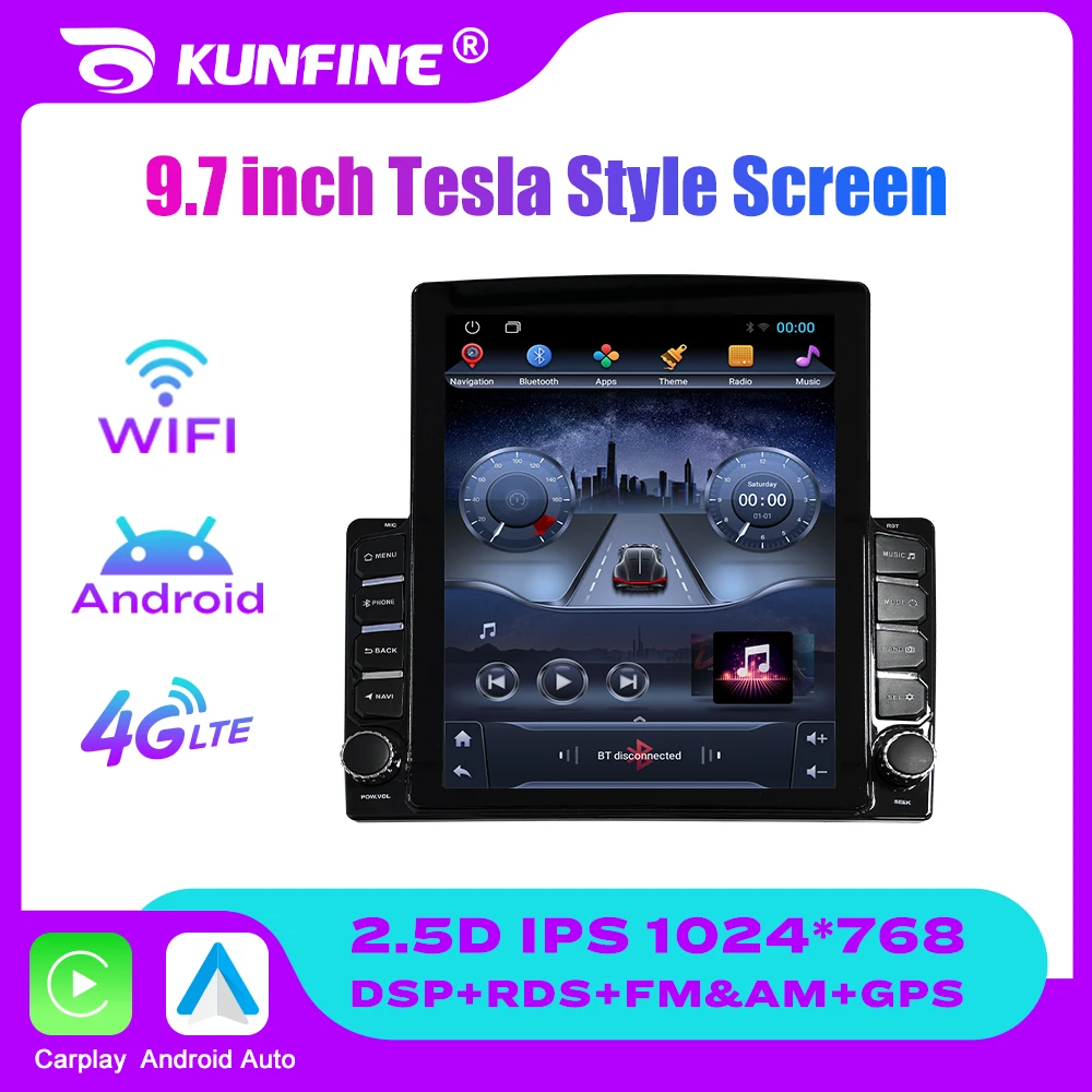 

9.7 inch Vertical Screen 2 din Car Radio Multimedia Video Player for Tesla Type Stereo Carplay DVD GPS Navigation