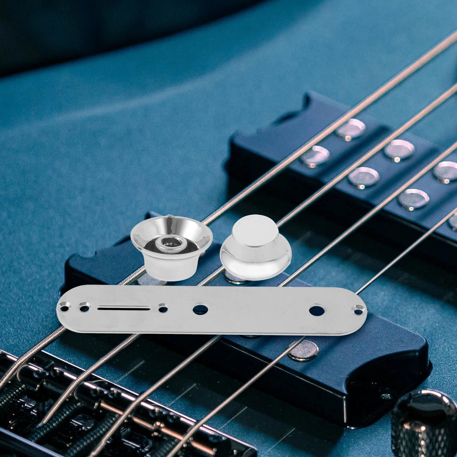 

1Set Electric Guitar Control Board Metal Plate Straight Circuit Board with Gold Volume Knob Disc Knobs Guitar Volume