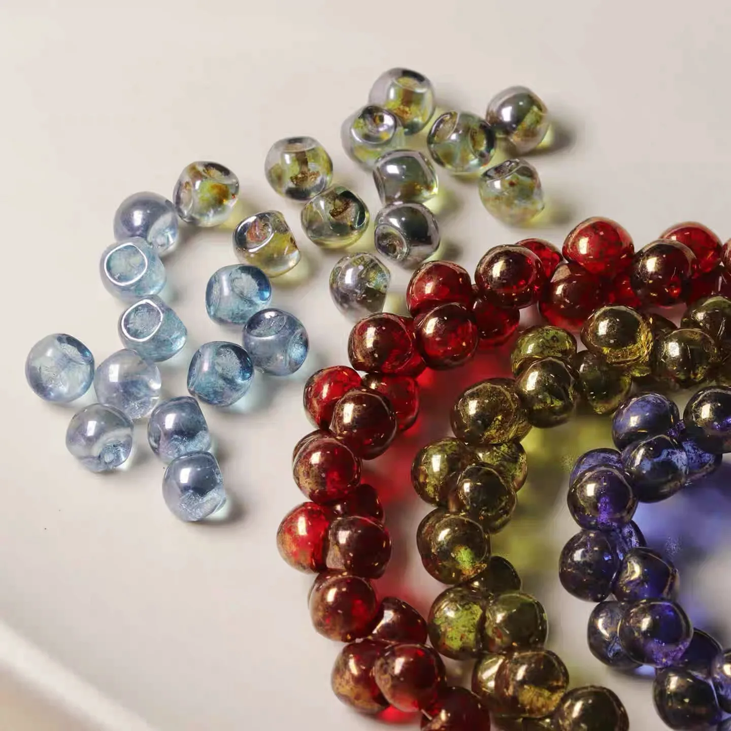 

30pcs 5*6mm handmade beadeds bracelet necklace earrings loose jewelry DIY semi-finished production