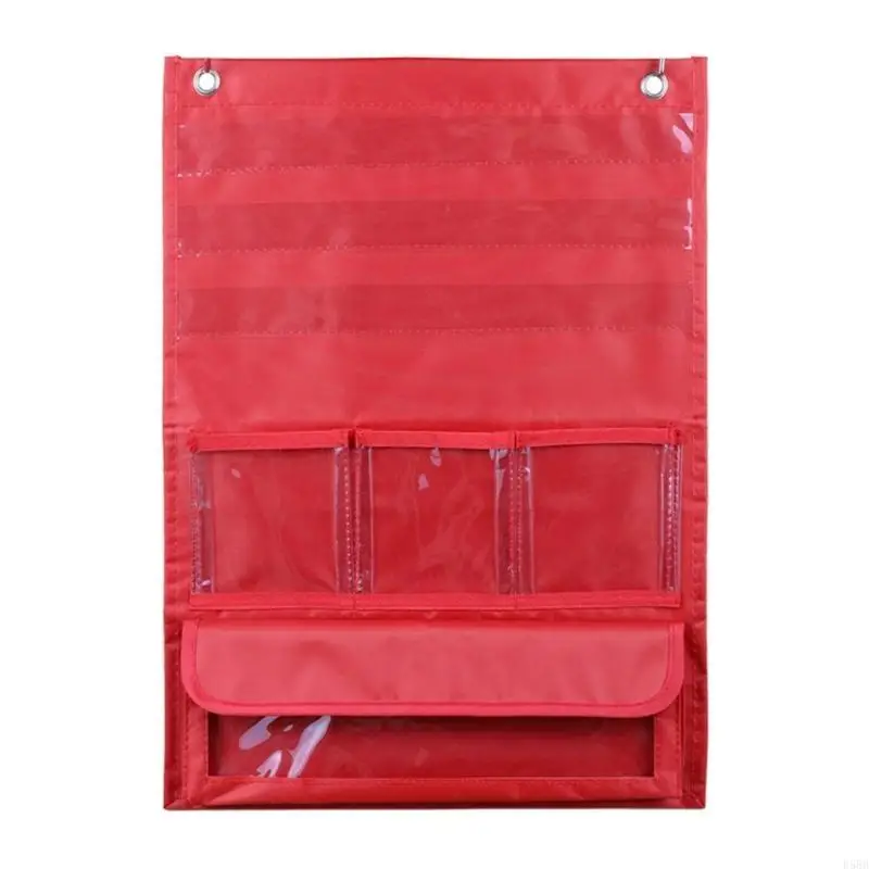 D5BB Counting Caddie & Place Value Pocket Chart 7 Pockets Classroom Counting Pocket Chart with Straws for Preschool