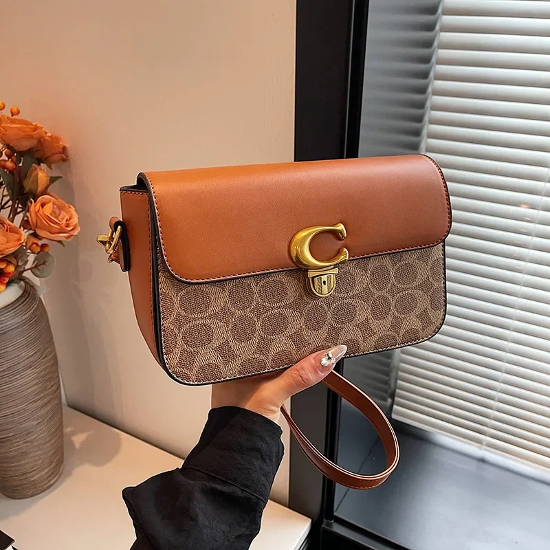 

European and American Fashion Women's Bag 2025 New High-end Small Square Bag Women's Handbag Shoulder Crossbody Bag