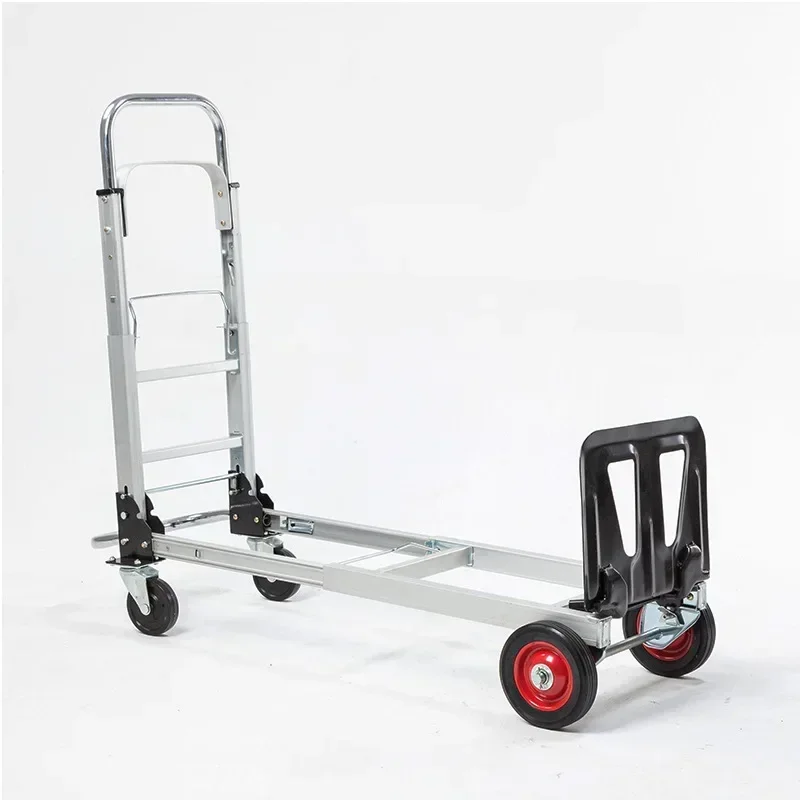 Folding Cargo Trolley, 100kg Load-bearing Capacity, Made of Metal , Suitable for Logistics Transportation, Multi-purpose