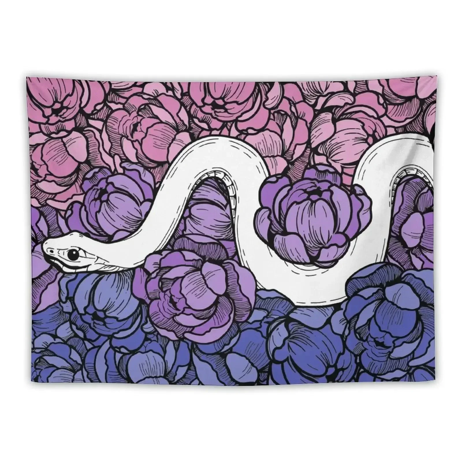 

Bisexual Pride Floral Snake Design Tapestry Bedroom Decoration Things To Decorate The Room Tapestry