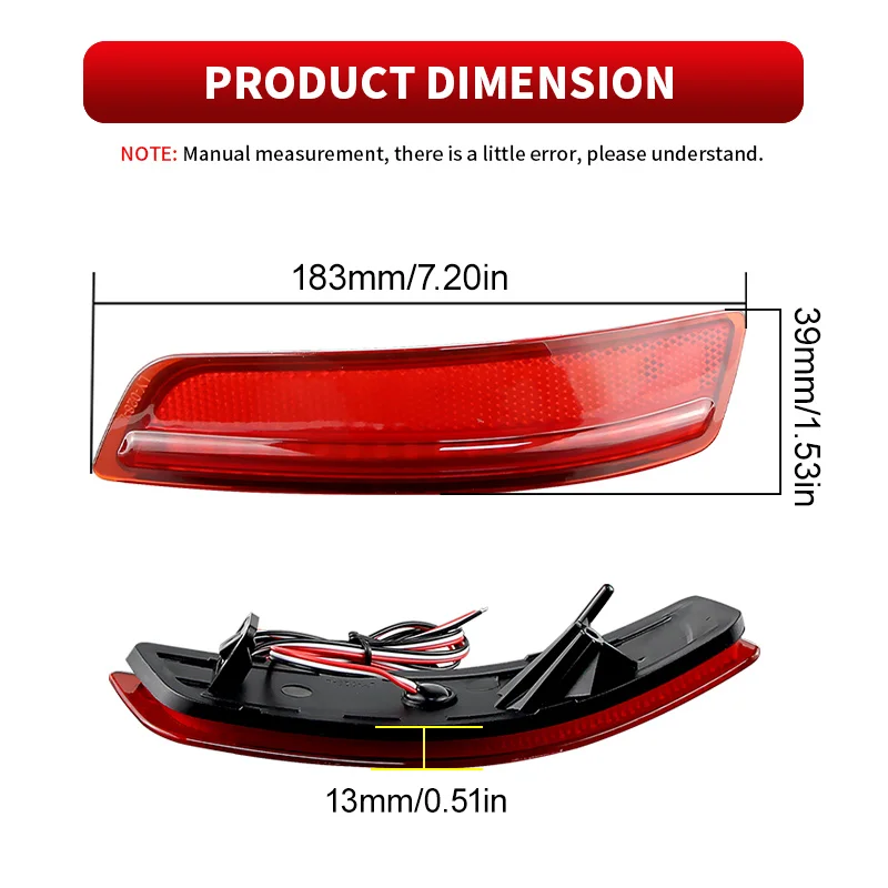 2PC Led Rear Bumper Light For Toyota Corolla 2014 2015 2016 Led Deflector Light Rear Fog Light Bumper Car Accessories 8192030040