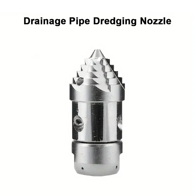 360° Rotating High Pressure Sewer Drain Cleaning Nozzle, G3/8 Female Thread, Compatible with Dredging Machines of 30L/min Water