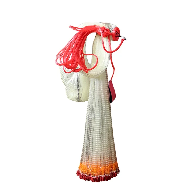 High Quality Hand-Thrown Cast Monofilament Fishing Nets Easy Throw with Double Knot for Trawl Fishing