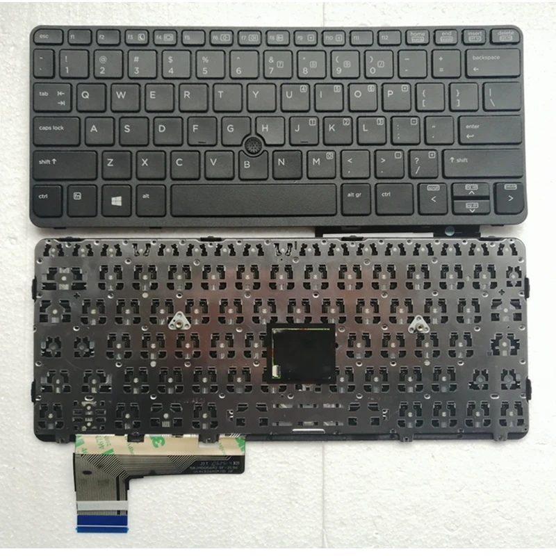 New US/RU laptop keyboard FOR HP EliteBook 820 G1 820 G2 720 G1 720 G2 725 G2 with point backlit silver frame