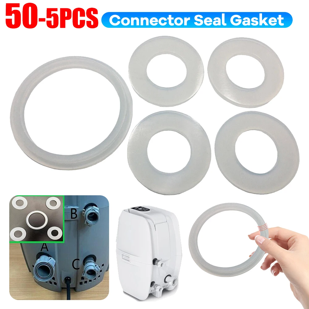 5-50pc Connector Seal Gasket Set Air Pump Gasket Compatible with Saluspa Coleman Lay-z-spa Inflatable Hot Tub Hearter Spa Replac