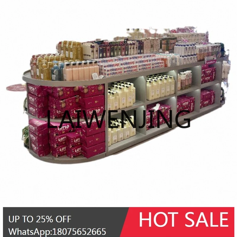 RWJ Display Cabinet Middle Island Table Wash and Care Makeup Display Container