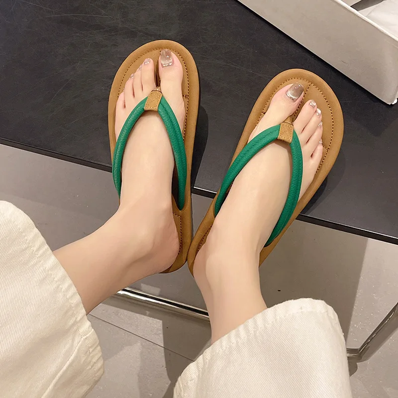 Summer Flat Flip-flops 40-43 Casual Women's Outdoor Fashion Slippers Beach Holder Fashion Shoes Woman Slippers Outer Wear Casual