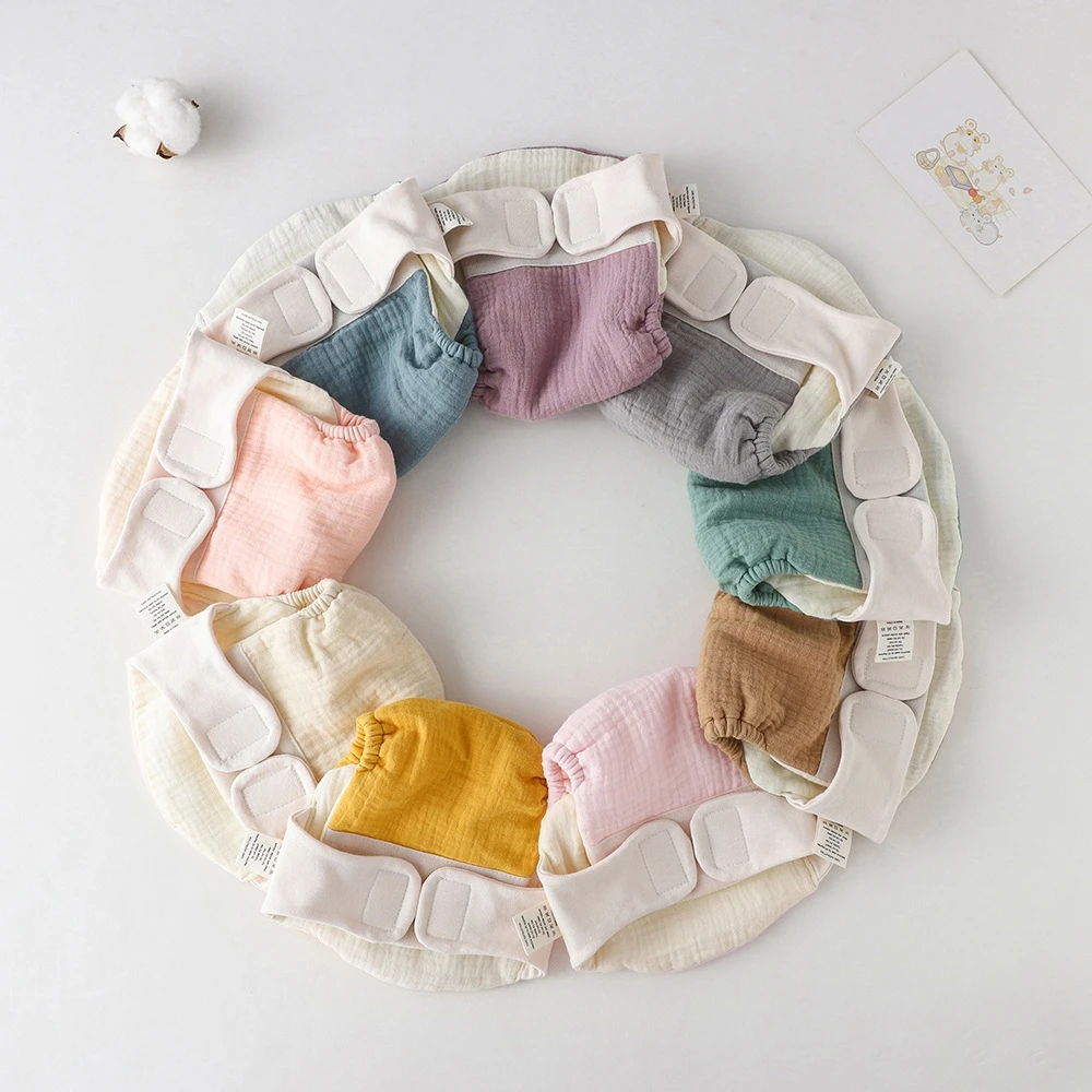 Newborn Cotton Reusable Taped Diaper New Patchwork Baby Training Pants Infant Shorts Nappies Panties Changing Underwear Cloth