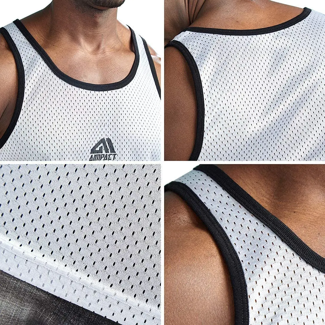 AIMPACT Men Athletic Workout Tank Top Mesh Dry Fit Casual Sleeveless Shirts