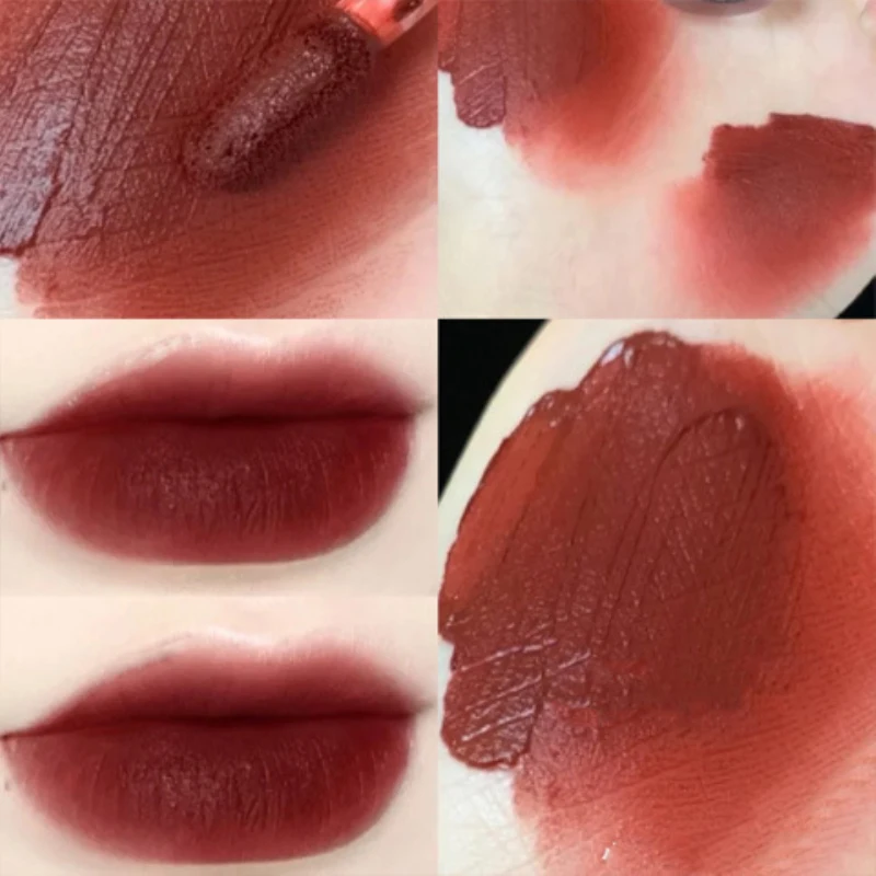 1~4PCS Gentle Color Lip Tint Mud Moisturizing 6 Colors Velvet Matte Lipstick Lips Makeup Chestnut Lip Gloss