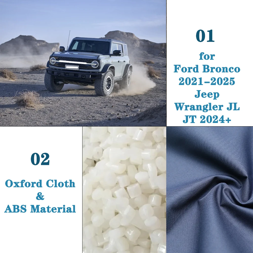 Car Interior Roof Roll Cage Grab Handle Safety Grip Bar Strip for Ford Bronco 2021+ Jeep Wrangler JL JT Gladiator 2024+Accessory