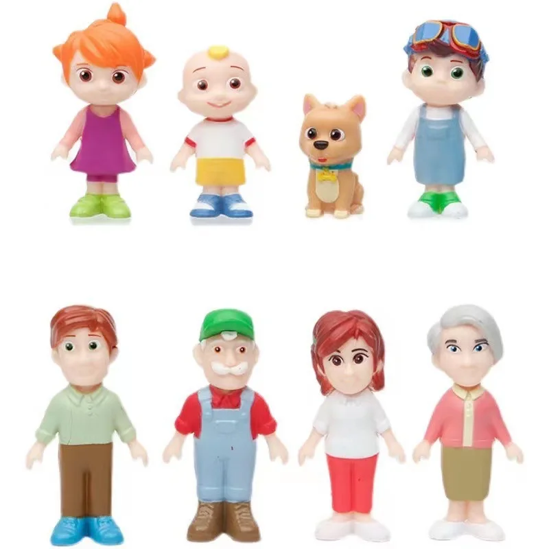 8pcs/Set Super JOJO Coco Watermelon Family Action Figures Toys Cartoon Anime Model Figuras Doll for Children