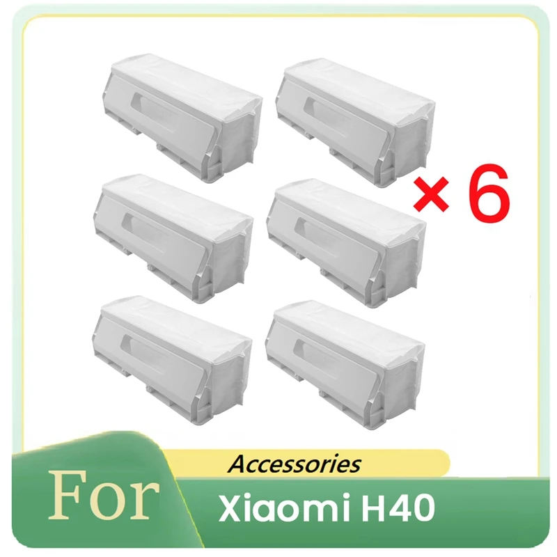 6 Pcs Dust Bags For Xiaomi H40 Sweeping Robot Dust Plaster Waste Bag Sweeping Machine Container