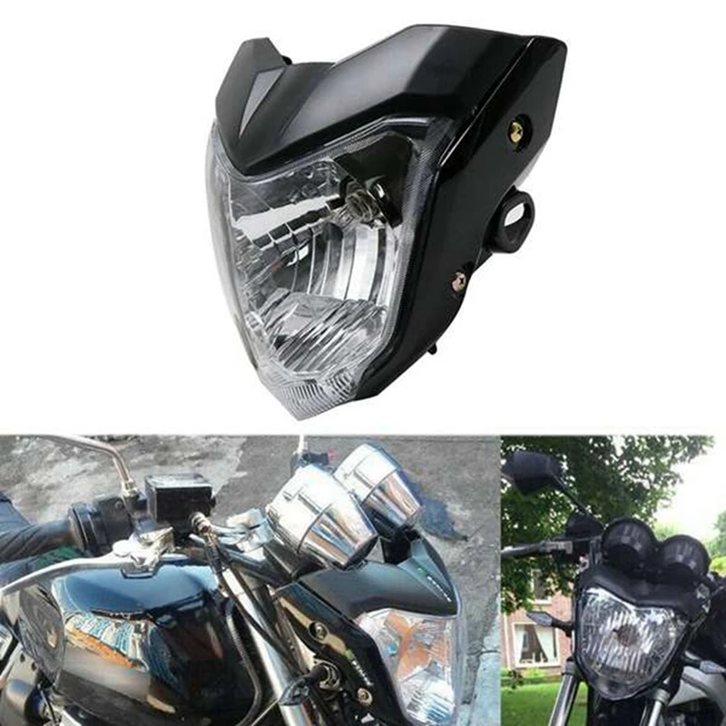 Motorcycle Headlight Head Light Lamp With Bulb Bracket Assembly For Yamaha FZ16 YS150 FZER150 FZER 150 FZ 16 Amber