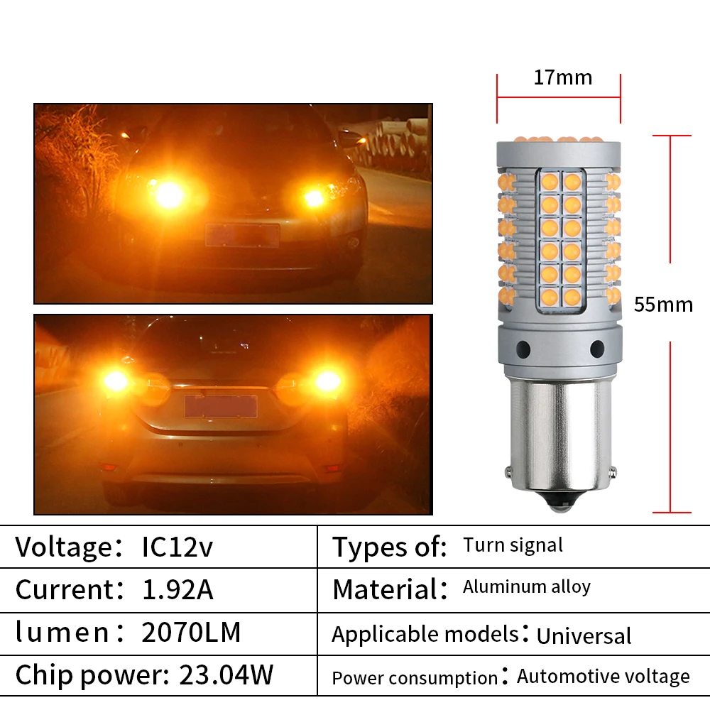 1156 ba15s py21w canbus 1157 ba15d p21/5w led dual color turn siganl lamp Driving lights 7440 7443 T20 Taillight Reversing lamp