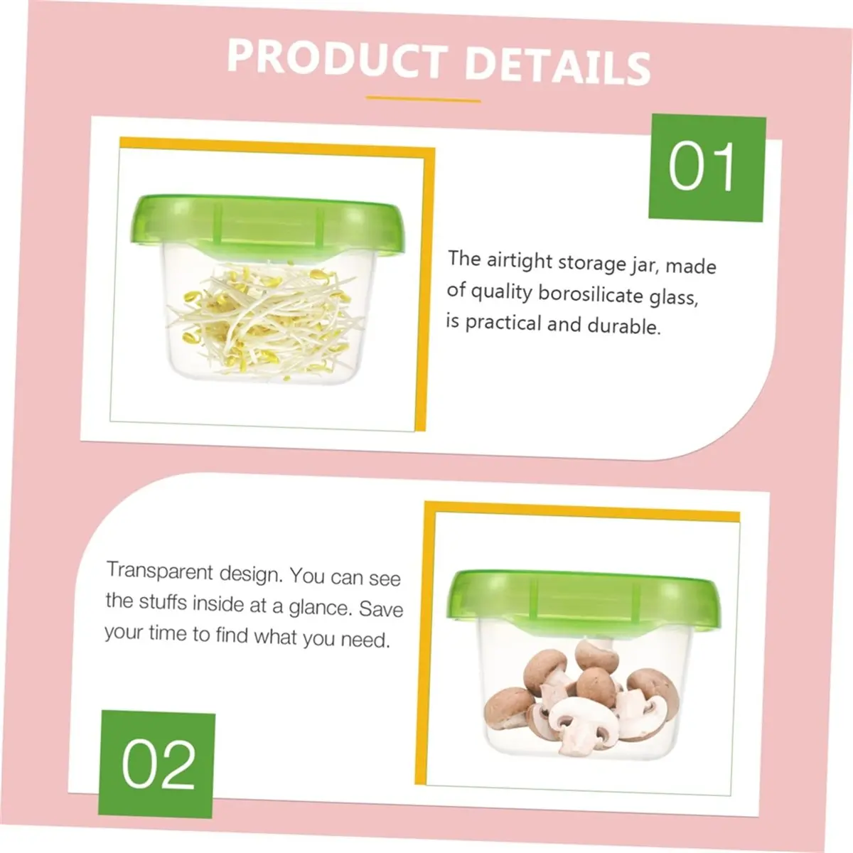 NEW 4Pcs Food Storage Boxes with Leakproof Seal PP and Silicone Material Compartment Feeding Containers for Snacks Milk