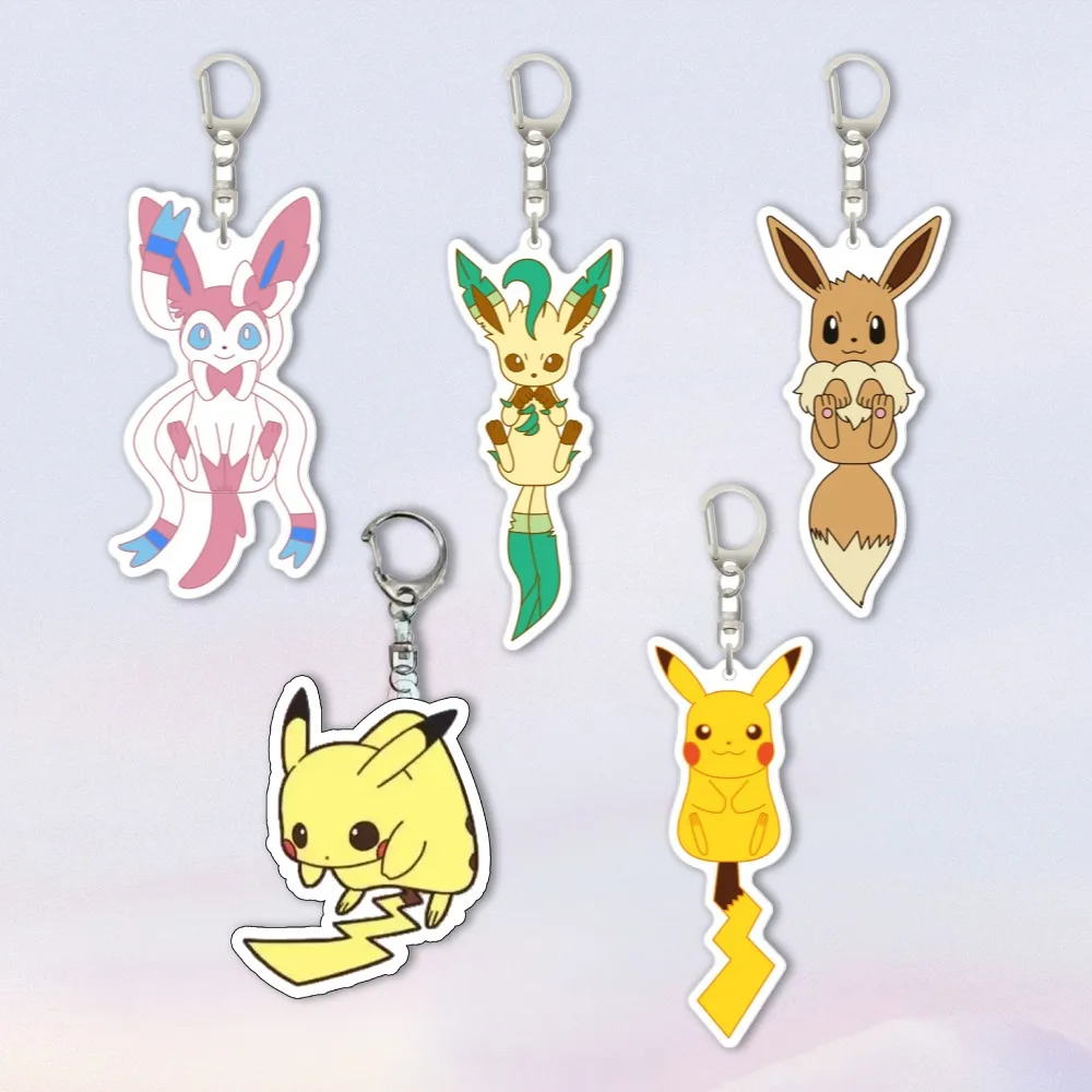 

Diy Popular Anime Pocket Monsters Ash Ketchum Custom Acrylic Keychain Cute Cartoons Creative Backpack Pendant Child Holiday Gift